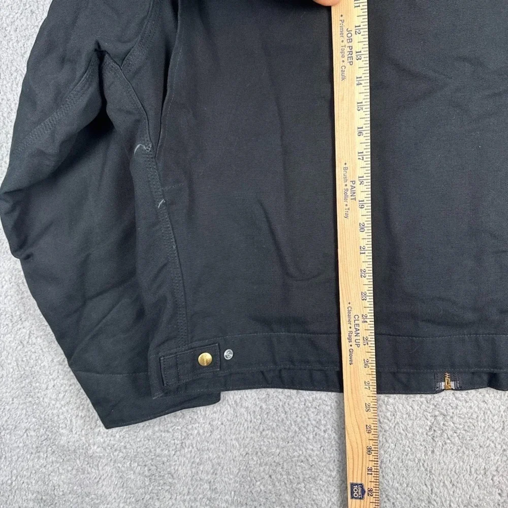 Vintage Carhartt Jacket Mens 2XL Black Detroit J200 BLK‎ Blanket Lined USA Union